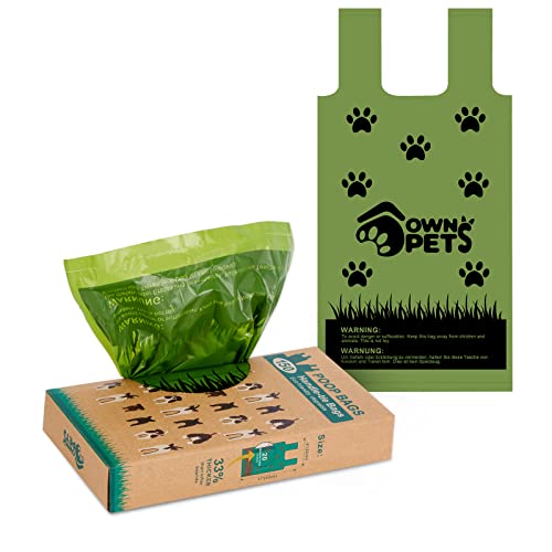 Ownpets Dog Poop Bags with Handles,150 Counts Large Doggie Poop Bags Leak Proof and Extra Thick,Unscented Poop Bags for Dogs and Cats