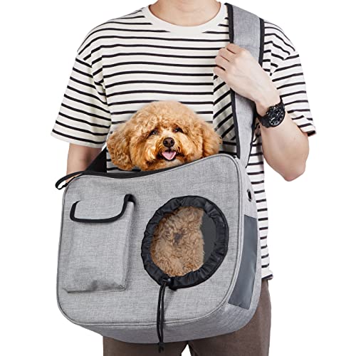 OWNPETS Pet Sling Carrier, Pet Airline Carrier Travel Bag, Fit 10~15lb Cats&Dogs, Comfortable, Adjustable, Perfect for Airline, Travelling, Daily Walk, Outdoor Activity and Weekend Adventure