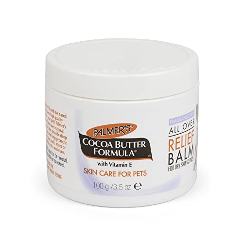 Palmer's for Pets Cocoa Butter Fragrance Free All Over Relief Balm for Dogs | Dog Skin Soother Balm, Dog Paw Balm for Dry Skin & Pads Cocoa Butter Formula with Vitamin E for Pets (FF15589)