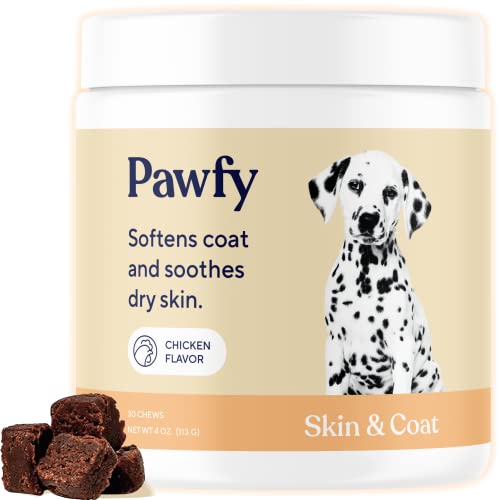 Pawfy dogs Skin & Coat Soft Chews | Allergies | Itching | Licking | Paw Biting | Scratching & More