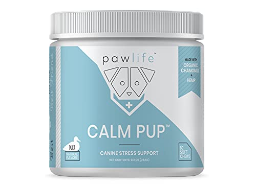 pawlife Hemp Dog Calming Chews - Anxiety Relief Treats, 60 Calming Treats for Dogs, Organic Calm Pup Dog Anxiety Relief, Calming Care for Dogs (Bacon Flavor)