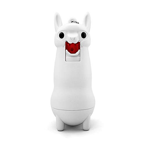 Pepperem Cute Llama Shaped Pepper Spray Keychain Maximum Police Strength 10-feet Range UV Dye Marking with Child Safety Lock Self Defense Device