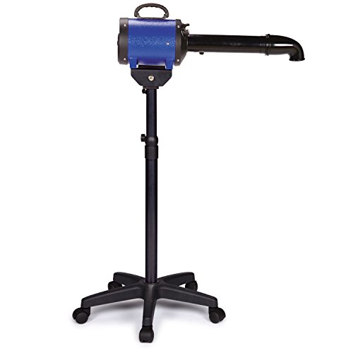 Pet Edge Master Equipment FlashDry Blue Pet Dryer with Vertical Rolling Stand – Fast Dryer Works with All Types of Coats