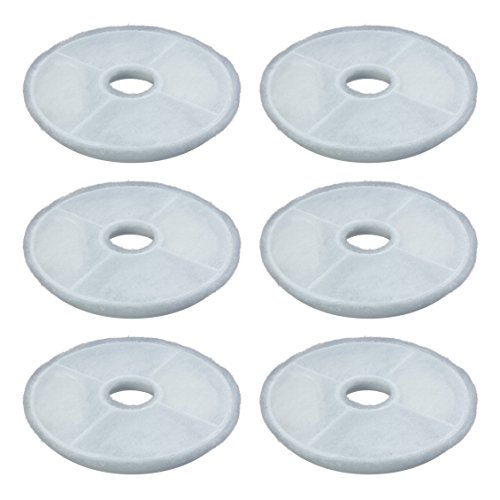 PET Standard Filters for Catit Design Senses Fountains and Catit Flower Fountains, Pack of 6