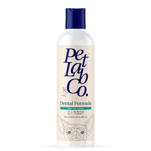 Petlab Co. Dog Dental Formula - Keep Dog Breath Fresh and Teeth Clean - Supports Gum Health - Water Additive Dental Care Targets Tartar - Packaging May Vary