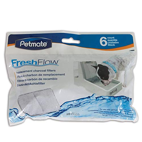 Petmate 6 Count Fresh Flow Replacement Filter,Gray