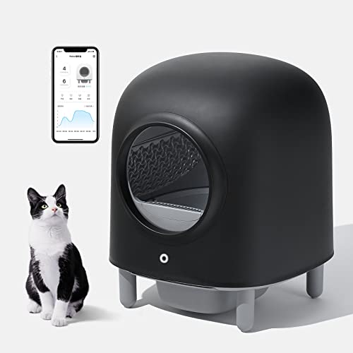 Petree Self-Cleaning Cat Litter Box with Wi-Fi Enabled, App Monitoring, Exceptional Safety – Elevate Your Cat's Hygiene, Automatic Cat Litter Box with 1-Year Warranty