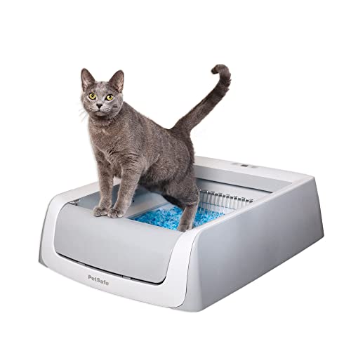 PetSafe ScoopFree Complete Plus Self-Cleaning Cat Litterbox - Hands-No Cleanup With Disposable Crystal Tray - Less Tracking, Better Odor Control - Includes Disposable Tray