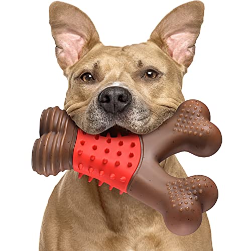 PETSTA Dog Chew Toys, Indestructible Dog Toys for Aggressive Chewers, Extreme Tough Dog Toys for Large Dogs, Durable Dog Chew Bone for Large/Medium Dogs Breed, Gifts for Dogs