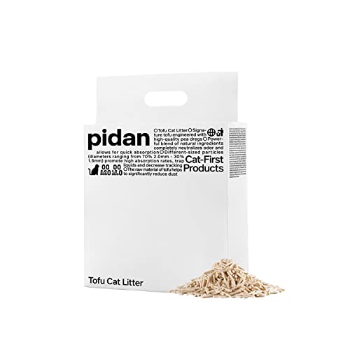 pidan Tofu Cat Litter Clumping,Flushable,Ultra Absorbent and Fast Drying, 100% Natural Ingredients Litter,Solubility in Water,Really Dust-Free,Less Scattering (5.3lb×1bag)