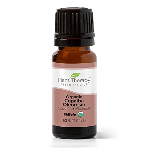 Plant Therapy Copaiba Oleoresin Organic Essential Oil 100% Pure, Undiluted, Natural Aromatherapy, Therapeutic Grade 10 mL (1/3 oz)