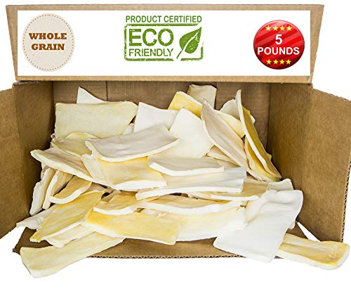 Premium Thick Cut Chips, Top Rawhide (Last Much Longer Than Traditional Chips). 100% Natural. Great Behavioral Dog Chew Treat Solution Bone. No Preservatives. (5 Pounds)