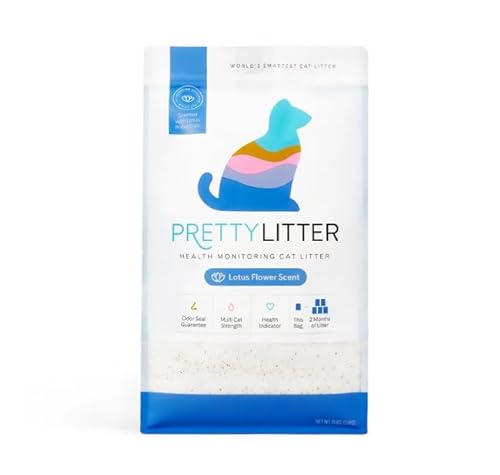 PrettyLitter Lotus Flower Scented Health Monitoring Cat Pet Litter (8 lbs)