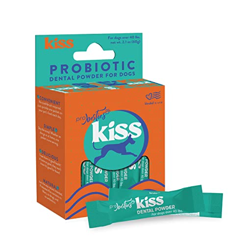 ProBesties Kiss (lg) - Bad Breath Treatment for Dogs - Dog Breath Freshener & Probiotic Perio Support - Dog Bad Breath Eliminator