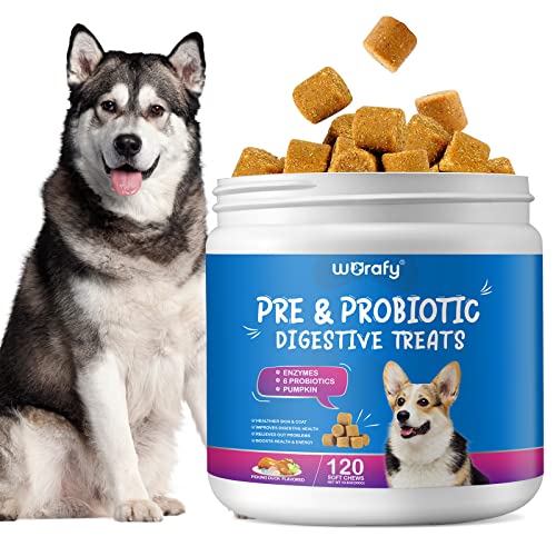 Probiotics for Dogs,Dog Probiotics for Digestive Enzymes,Gut Health,Itchy Skin,Allergies,Yeast Balance,Probiotics Chew for Dogs,Dog Probiotics for Small,Medium,Large Dogs,120 Count,Peking Duck Flavor