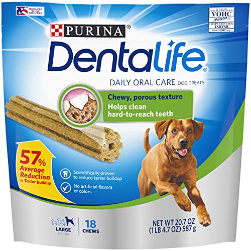 Purina DentaLife Made in USA Facilities Large Dog Dental Chews, Daily