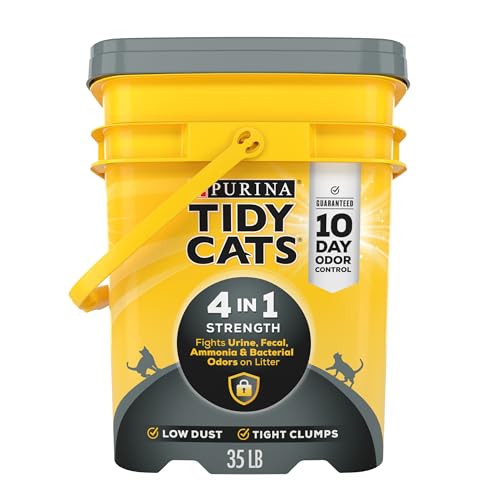 Purina Tidy Cats Clumping Cat Litter, 4-in-1 Strength Multi Cat Litter - 35 lb. Pail