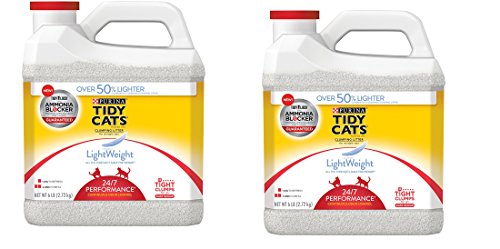 Purina Tidy Cats LightWeight 24/7 Performance Clumping Cat Litter ejeBwH, 2 Pack(6LB)