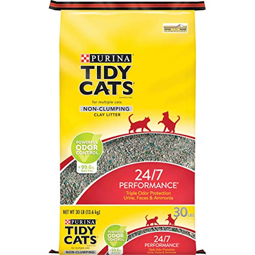 Purina Tidy Cats Non Clumping Cat Litter, 24/7 Performance Multi Cat Litter - 30 lb. Bag