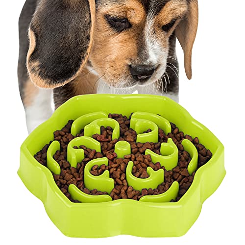 ROFTEK Slow Feeding Bowl,Slow Feeder Dog Bowls,Puzzle Feeder Bloat Stop to Slow Down Eating,Pet Slower Food Feeding Dishes for Medium Small Breed & Puppies