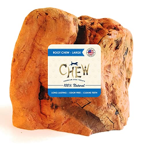 Root Chew - Medium | Ideal for Aggressive Chewers or Puppy Teething | Long-Lasting and Durable Single Ingredient Premium Wood Chew Toy | Natural, Calming & Healthy | Great for Dental Health