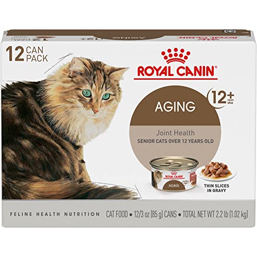 Royal Canin Aging 12+ Thin Slices in Gravy Canned Cat Food, 3 oz can (12-pack)