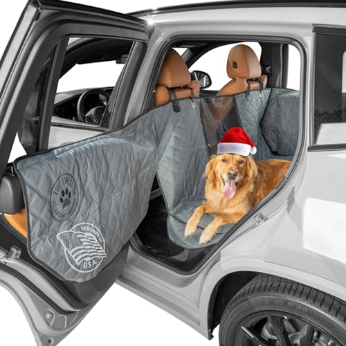 Ruff Liners Dog Back Seat and Door Cover for Sedans, Mid-Size SUV, Mid-Size Trucks - Machine Washable Dog Hammock for Car - Waterproof Dog Seat Cover and Door Protector - Dog Car Seat Covers - Medium
