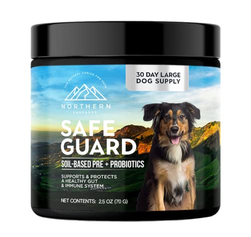 Safe Guard Probiotics for Dogs with Detox and Fulvic Minerals to Relieve Allergies Itchy Skin Diarrhea and Improve a Dog's Immune System and Energy (Powder, 70gram)