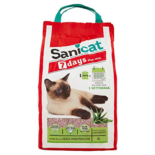 Sanicat Aloe Vera 7 Days Cat Litter, 2.7 kg