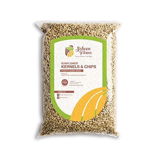 Schoen Farms Sunflower Kernels and Chips Hearts (6 LBS) for Birds