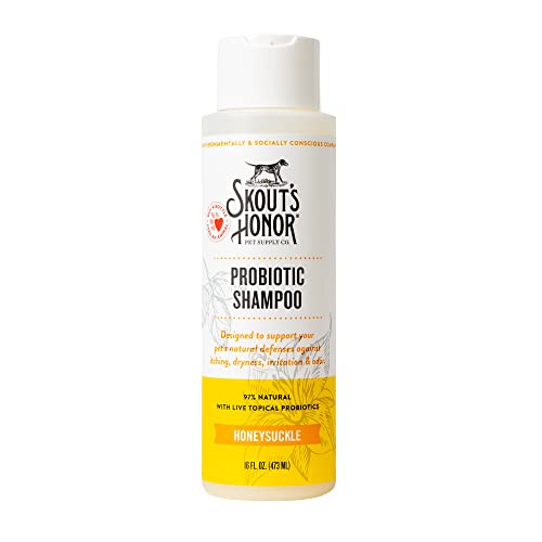 Skout's Honor Probiotic Pet Shampoo (Honeysuckle) for a Healthier Skin and Coat