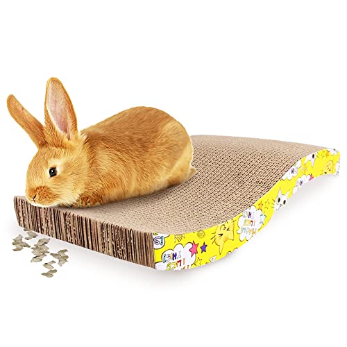 SunGrow Rabbit, Ferret & Cat Scratcher Board, Prevent Electric Shock from Wire Chew, Stop Carpet, Wood & Shoe Chewing, No Scratch Furniture, Alternative to Spray, Safe to Chew