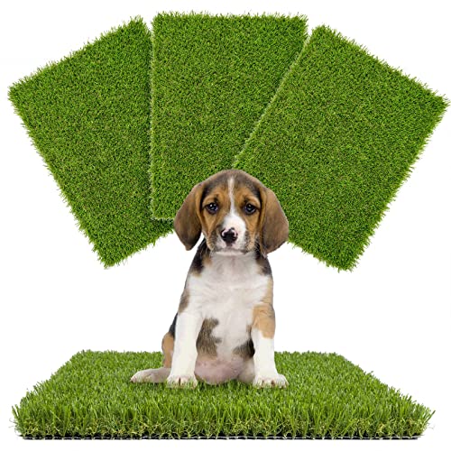 SunTurf Puppy Pads Pet Training Pads, Fake Grass for Dogs, Artificial Grass Pads for Puppy Pee Training, Washable & Reausable Potty Pads, Outdoor Use - 3pack