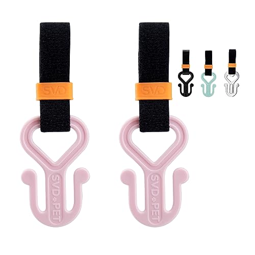 SVD.PET 2PC Dog Poop Bag Holder, Waste Bag Holder, Dog Poop Bag Carrier, Hand Free Holder (Pink)