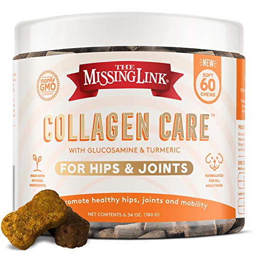 The Missing Link Collagen Care Hip & Joint Soft Chews 60ct - Daily Mobility & Anti-Inflammatory Support for Dogs