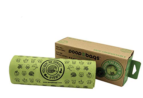 The Original Poop Bags®- OK Compost Certified Compostable Dog Waste Bags - Supports Jane Goodall Institute - You Buy, We Donate - Unscented potty bag - 2 rolls x 200 doggie bags - 400 count - 8x13inch