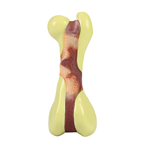 Tikaton Dog Chew Toys for Aggressive Chewers, Peanut Butter Flavor Durable Dog Teething Chew Toys Bones for Large/Medium/Small Puppies