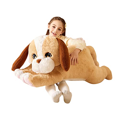 Tumyay Giant Labrador Dog Stuffed Animal Plush Soft Toy,Large Yellow Labrador Puppy Toys Jumbo 30" Cute Big Size Huge Plushie,Birthday Gifts for Kid