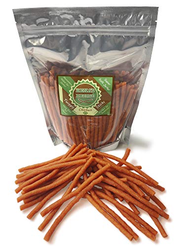 Twiggly Chicken Sticks (24oz /1.5lbs) Big Pack (Around 100 Pieces) - Rawhide Free Soft Chicken Jerky Sticks with Glucosamine!