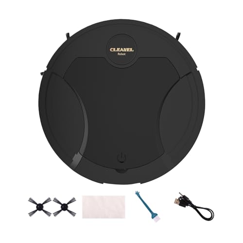 Uscallm Robot Vacuum and Mop Combo, 4 in 1 Robotic Vacuum Cleaner with Watertank/Dustbin/Brush, Blocked by Hair, Remote/App, Ideal for Hard Floor/Pet
