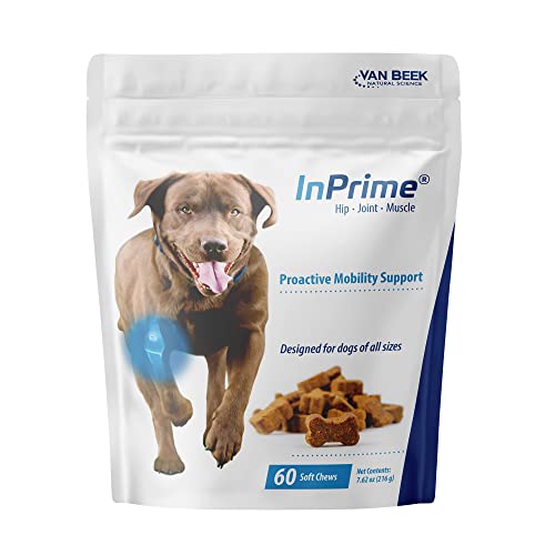 Van Beek-Natural Science InPrime Canine - Natural Joint Support for Dogs - Helps Maintain Normal Joint Mobility & Function - Supports Hip and Joint for Dogs - Palatable Dog Joint Care - (60 Count)