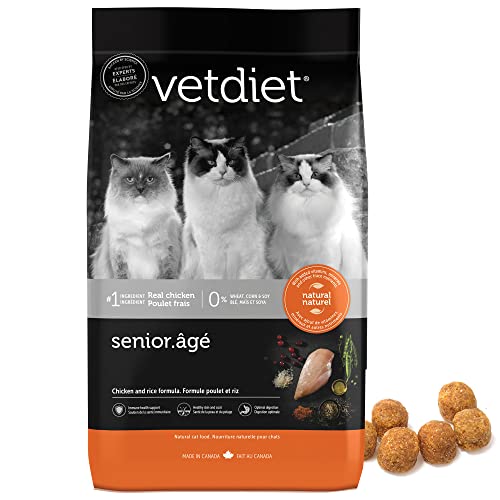 Vetdiet Senior Cat Food, Chicken and Rice Formula, 3.5 lb