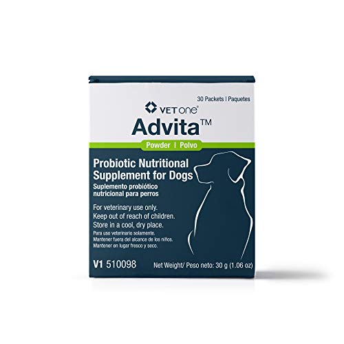 VetOne: Advita Probiotic Powder for Dogs, a Daily Nutritional Supplement to Maintain Immune System, Appetite, & Digestion in 30, 1g Packets (3-Pack)