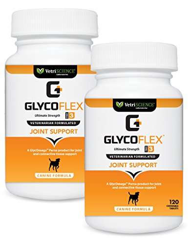 VETRISCIENCE GlycoFlex 3 Hip and Joint Support for Dogs, Chewable Tablets