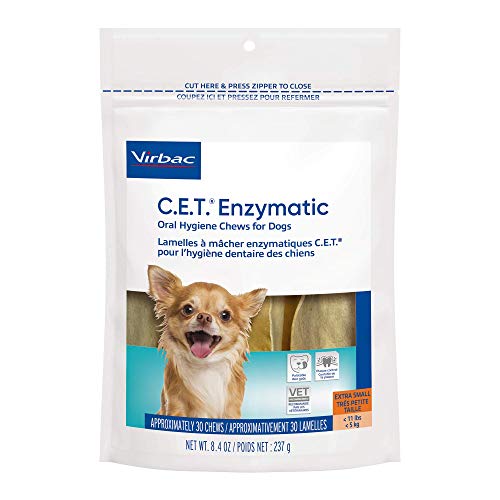 Virbac CET Enzymatic Oral Hygiene Chews for Dogs, Beef, 0.6 pounds, 8.4 Ounce (Pack of 1)