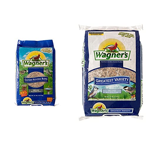 Wagner's 62004 Eastern Regional Wild Bird Food, 20-Pound Bag & 62059 Greatest Variety Blend Wild Bird Food, 16-Pound Bag