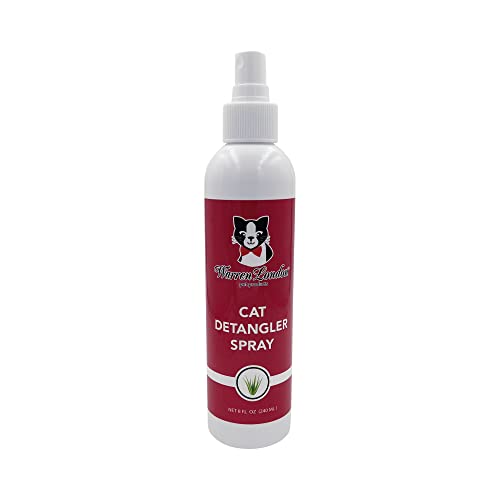 Warren London Cat Detangler Spray for Matted Hair | Leave in Conditioner Pet Detangling Spray That Demattes & Refreshes | Use with Cat Brush or Grooming Glove | Made in USA | 8oz