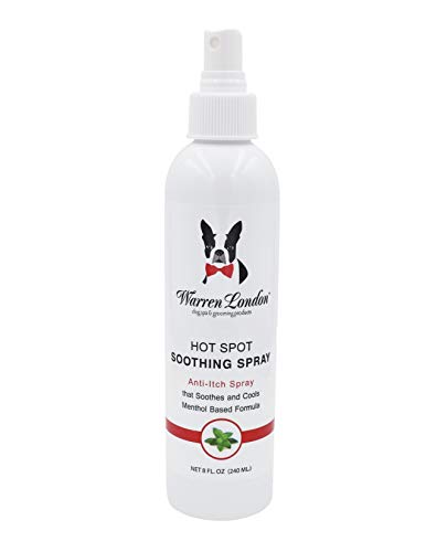 Warren London Dog Hot Spot Soothing Spray- Cooling Anti Itch Spray w/Menthol Made in USA- 8oz