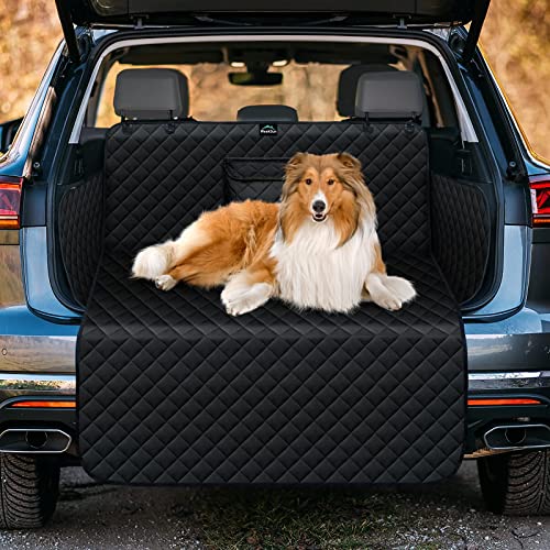 WEEKSUN SUV Cargo Liner for Dogs, Water Resistant Pet Cargo Cover Dog Seat Cover Mat with Bumper Flap Protector, Non-Slip, Large Size Universal Fit for SUVs Sedans Vans