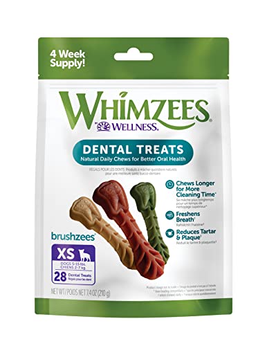 WHIMZEES Daily Use Pack Brushzees, Extra Small, Pack of 28